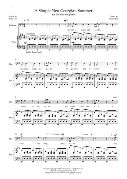 page one of A Simple Neo-Georgian Summer (for baritone and piano) (Piano & Vocal)