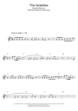 page one of The Israelites (Alto Sax Solo)