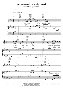 page one of Anywhere I Lay My Head (Piano, Vocal & Guitar Chords)
