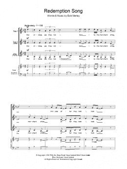 page one of Redemption Song (arr. Barrie Carson Turner) (SSA Choir)