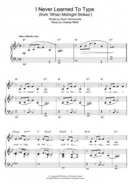 page one of I Never Learned To Type (from When Midnight Strikes) (Piano & Vocal)
