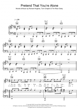 page one of Pretend That You're Alone (Piano, Vocal & Guitar Chords)