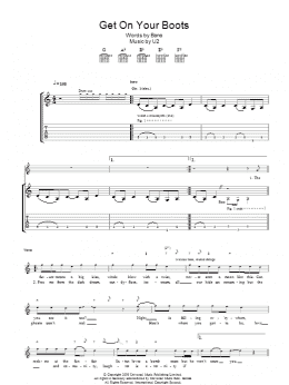 page one of Get On Your Boots (Guitar Tab)