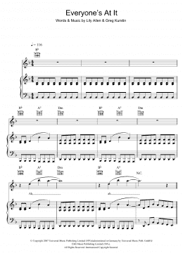 page one of Everyone's At It (Piano, Vocal & Guitar Chords)