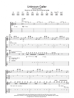page one of Unknown Caller (Guitar Tab)