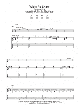page one of White As Snow (Guitar Tab)