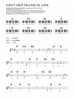 page one of Can't Help Falling In Love (Piano Chords/Lyrics)