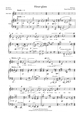 page one of Hour-glass (for alto and harp) (Piano & Vocal)