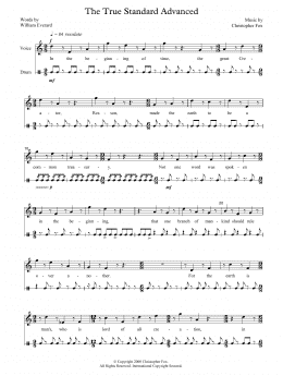 page one of The True Standard Advanced (for voice and drum) (Piano & Vocal)