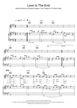 page one of Love Is The End (Piano, Vocal & Guitar Chords)