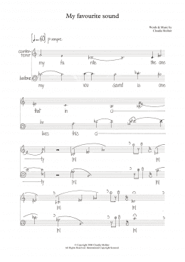 page one of My favourite sound (for counter-tenor and baritone) (Piano & Vocal)