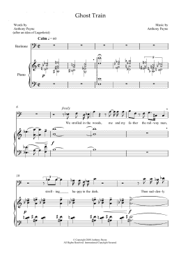 page one of Ghost Train (for baritone and piano) (Piano & Vocal)