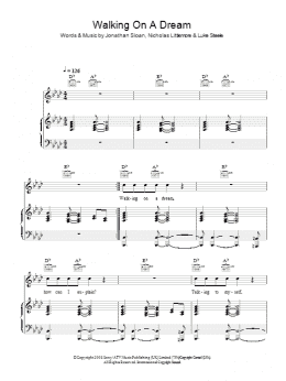 page one of Walking On A Dream (Piano, Vocal & Guitar Chords)