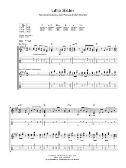 page one of Little Sister (Guitar Tab)