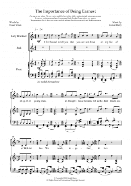 page one of The Importance of Being Earnest (for two voices) (Piano & Vocal)