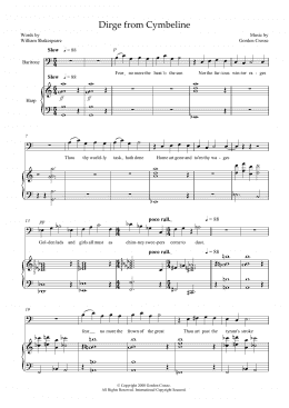 page one of Dirge from Cymbeline (for baritone and harp) (Piano & Vocal)