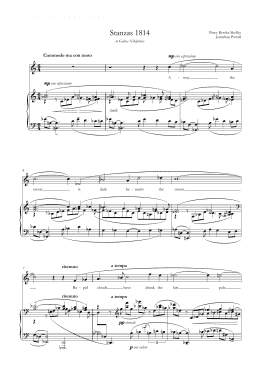 page one of Stanzas 1814 (for mezzo-soprano and piano) (Piano & Vocal)