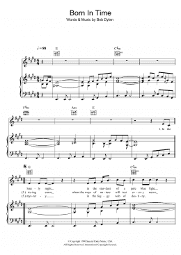 page one of Born In Time (Piano, Vocal & Guitar Chords)