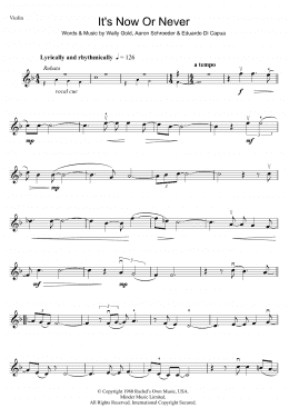 page one of It's Now Or Never (Violin Solo)