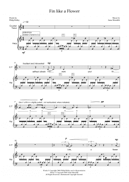 page one of Fin like a Flower (for counter-tenor and harp) (Piano & Vocal)