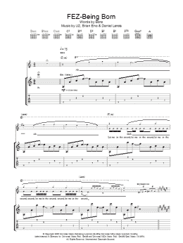 page one of Fez-Being Born (Guitar Tab)