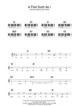 page one of (Now And Then There's) A Fool Such As I (Piano Chords/Lyrics)