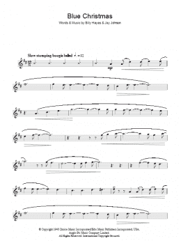 page one of Blue Christmas (Lead Sheet / Fake Book)