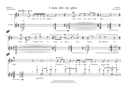 page one of I look into my glass (for tenor and guitar) (Piano & Vocal)