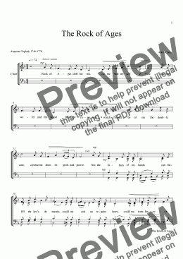 page one of Rock of Ages (New Melody)