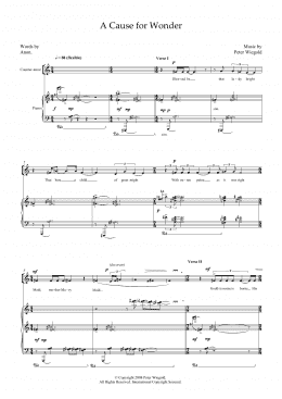 page one of A Cause for Wonder (for counter-tenor and piano) (Piano & Vocal)