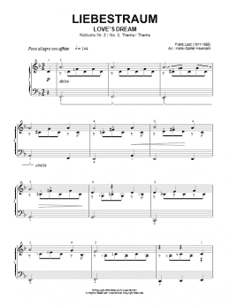 page one of Liebestraum, Notturno No. 3 (Love's Dream) (arr. Hans-Günter Heumann) (Piano Solo)