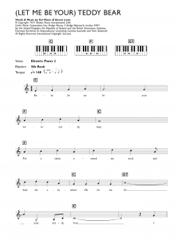 page one of (Let Me Be Your) Teddy Bear (Piano Chords/Lyrics)