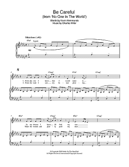 page one of Be Careful (from No One In The World) (Piano & Vocal)