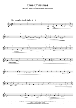 page one of Blue Christmas (Violin Solo)