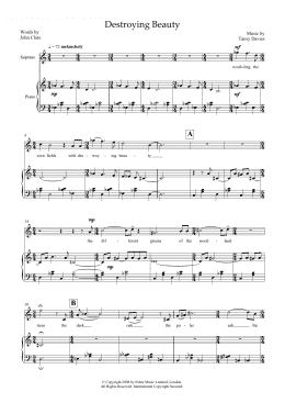 page one of Destroying Beauty (for soprano and piano) (Piano & Vocal)