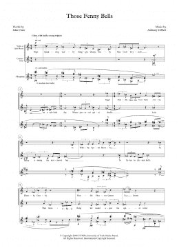 page one of Those Fenny Bells (for mezzo-soprano, counter-tenor and vibraphone) (Piano & Vocal)