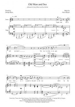 page one of Old Man and Sea (for tenor and harp) (Piano & Vocal)