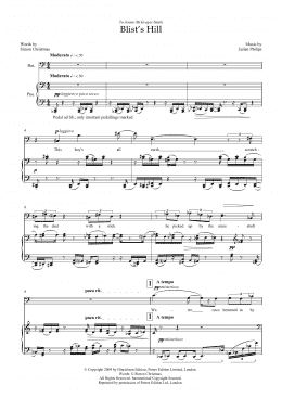 page one of Blist's Hill (for baritone and piano) (Piano & Vocal)