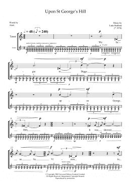 page one of Upon St George's Hill (for tenor and guitar) (Piano & Vocal)