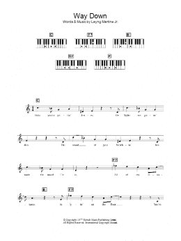 page one of Way Down (Lead Sheet / Fake Book)
