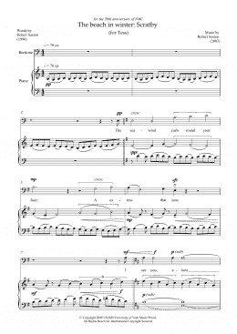 page one of The beach in winter: Scratby (for baritone and piano) (Piano & Vocal)