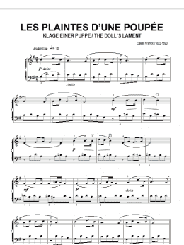 page one of The Doll's Lament (Piano Solo)