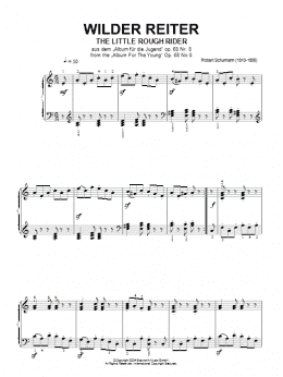 page one of The Little Rough Rider (From Album For The Young) (Piano Solo)
