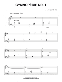 page one of Gymnopedie No. 1 (Piano Solo)