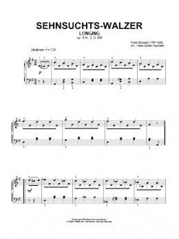page one of Sehnsuchts-Walzer (Longing), Op.9, No.2, D365 (Piano Solo)