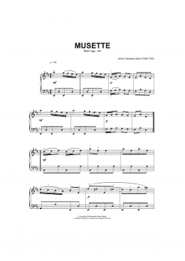 page one of Musette In D Major, BWV App. 126 (Piano Solo)