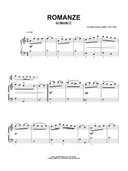 page one of Romance (Piano Solo)