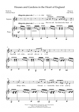 page one of Houses and Gardens in the Heart of England (for soprano and piano) (Piano & Vocal)