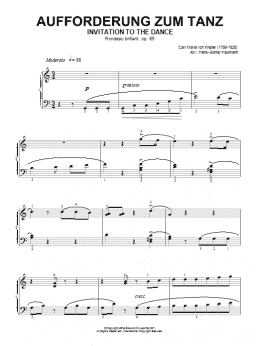 page one of Invitation To The Dance, Rondeau Brillant, Op.65 (arr. Hans-Gunter Heumann) (Piano Solo)