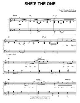 page one of She's The One (Piano & Vocal)